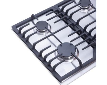 Газовая варочная панель HiSTORY HGE 640C FIX, серебристый INOX