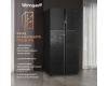 Отдельностоящий холодильник с инвертором Weissgauff WSBS 500 Inverter NoFrost Black Glass