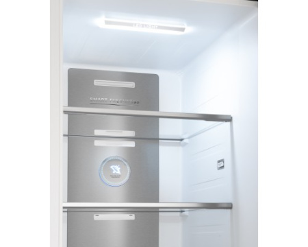 Отдельностоящий холодильник с инвертором Weissgauff WSBS 1036 Inverter NoFrost Premium Black Glass