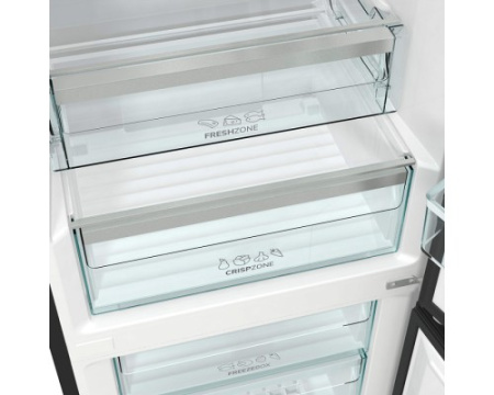 Отдельностоящий двухкамерный холодильник Gorenje NRK6201SYBK