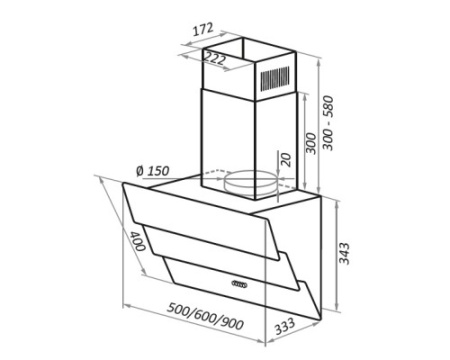 Вытяжка Maunfeld CASCADA 60 Glass White