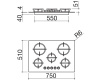 Газовая варочная панель Barazza 1PMD95N