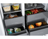 Отдельностоящий холодильник с инвертором Weissgauff WSBS 590 NoFrost Inverter Premium Dark Grey Glass