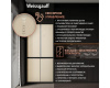 Отдельностоящий холодильник с инвертором Weissgauff WCD 590 Nofrost Inverter Premium EcoFresh Gold Glass
