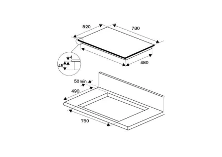 Варочная поверхность BERTAZZONI P784IC1G5NE