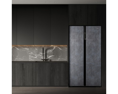 Отдельностоящий холодильник с инвертором Weissgauff WSBS 600 NoFrost Inverter Rock Glass