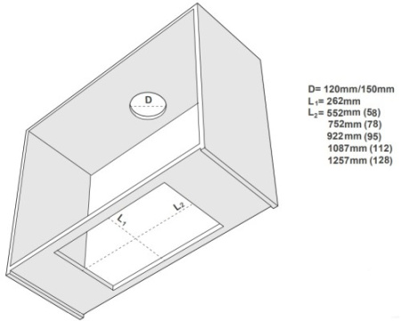Встраиваемая вытяжка Pando EVO/580.11 INOX V.850 SEC