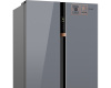 Отдельностоящий холодильник с инвертором Weissgauff WSBS 590 NoFrost Inverter Premium Dark Grey Glass