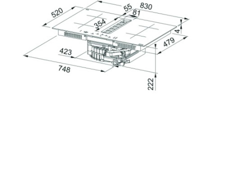 Индукционная варочная панель с вытяжкой Franke FMA 8372 4RC R HI 340.0731.879