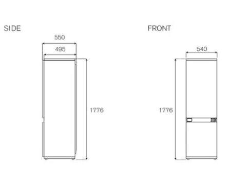 Встраиваемый холодильник Bertazzoni REF603BBNPTC