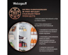 Отдельностоящий холодильник с инвертором Weissgauff WSBS 500 Inverter NoFrost White Rock Glass