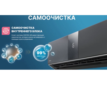 Настенный внутренний блок мульти-сплит системы Centek CT-66AMWM-H09/4R3B(HG)