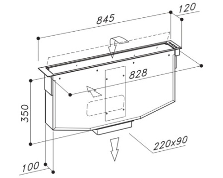 Вытяжка Downdraft Sirius S-DD16 ESSENCE EM B
