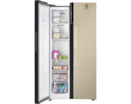Отдельностоящий холодильник с инвертором Weissgauff WSBS 600 BeG NoFrost Inverter