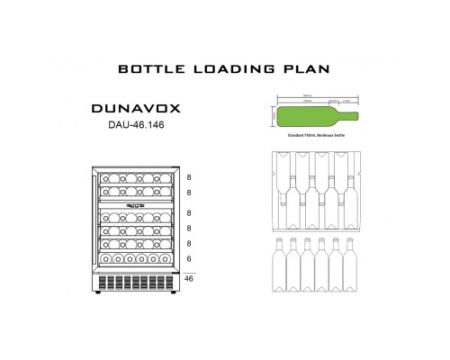 Винный шкаф Dunavox DAU-46.146DW