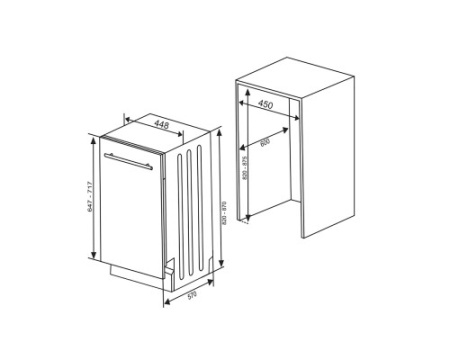 Посудомоечная машина встраиваемая Vestfrost VFDW4542