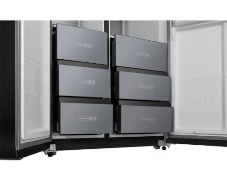 Отдельностоящий холодильник с инвертором Weissgauff WSBS 590 BG NoFrost Inverter Premium