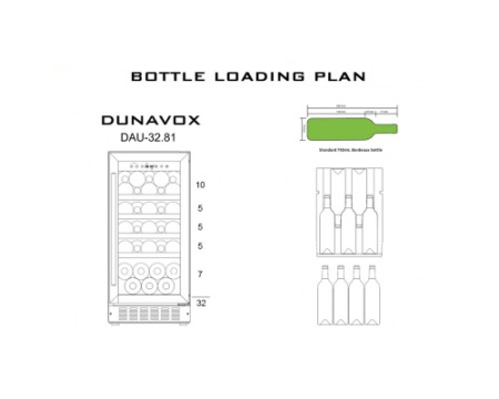 Винный шкаф Dunavox DAU-32.81B