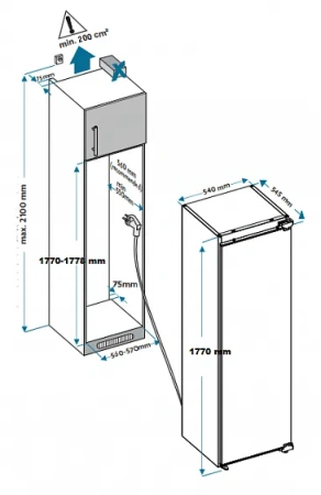 Холодильник SCHAUB LORENZ SLU E524-1WE