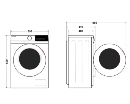 Стиральная машина узкая Toshiba TW-BN80C4RU(WK)