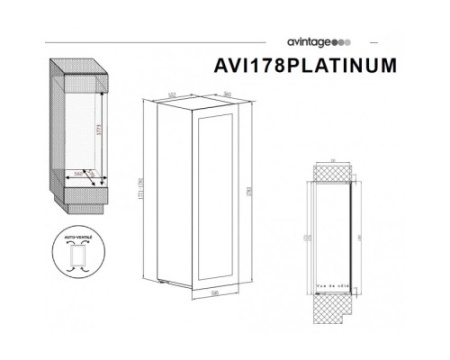 Трехзонный винный шкаф Avintage AVI178PLATINUM