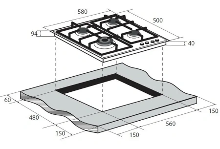 Варочная поверхность ZUGEL ZGH600B
