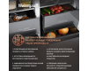 Отдельностоящий холодильник с инвертором Weissgauff WSBS 590 NoFrost Inverter Premium Dark Grey Glass