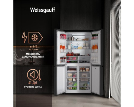 Отдельностоящий холодильник с инвертором Weissgauff WCD 450 XB NoFrost Inverter