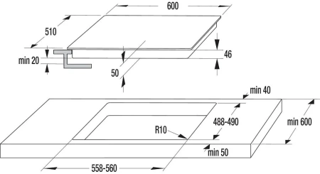 Варочная поверхность Gorenje IS 677 USC черный