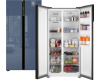 Отдельностоящий холодильник с инвертором Weissgauff WSBS 600 NoFrost Inverter Blue Glass