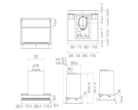 Вытяжка Elica Boxin Advance Plus BLMAT/A/120 PRF0199292