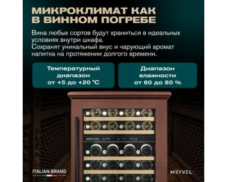 Винный шкаф Meyvel MV46PRO-KBT2 (Итальянский орех)
