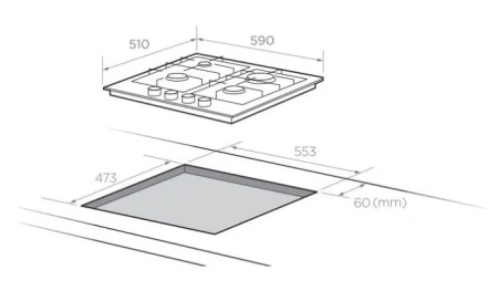 Варочная поверхность COMFEE CGH610GW