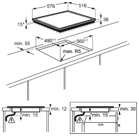 Варочная поверхность ELECTROLUX CEE 6432 KX
