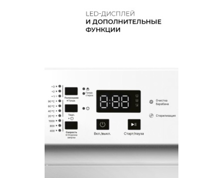Узкая стиральная машина с инвертором и паром LEX LWM06010BLIDsmall