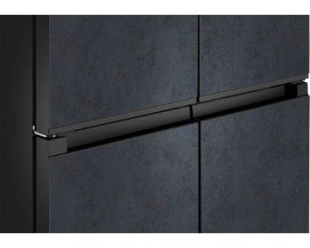 Отдельностоящий холодильник с инвертором Weissgauff WCD 450 Rock Glass NoFrost Inverter
