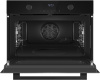 Встраиваемый компактный духовой шкаф с СВЧ Weissgauff OE 4551 DB Black Edition