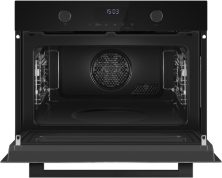 Встраиваемый компактный духовой шкаф с СВЧ Weissgauff OE 4551 DB Black Edition