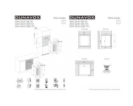 Винный шкаф Dunavox DAV-32.81DW.TO