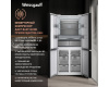 Отдельностоящий холодильник с инвертором Weissgauff WCD 590 Nofrost Inverter Premium EcoFresh White Glass
