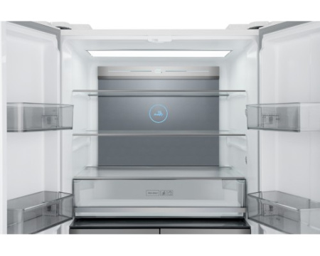 Отдельностоящий холодильник с инвертором Weissgauff WCD 590 Nofrost Inverter Premium EcoFresh White Glass