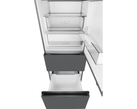 Отдельностоящий холодильник Weissgauff WFD 450 Total NoFrost Inverter Dark Grey Built-in