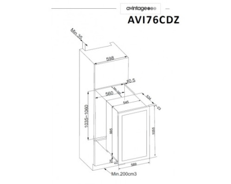 Двухзонный винный шкаф Avintage AVI76CDZ