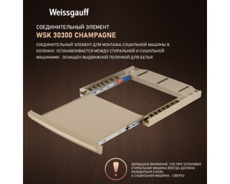 Сушильная машина Weissgauff WD 6010 Heat Pump Champagne
