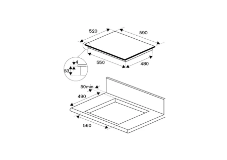 Варочная поверхность BERTAZZONI P603IC1B2NEE