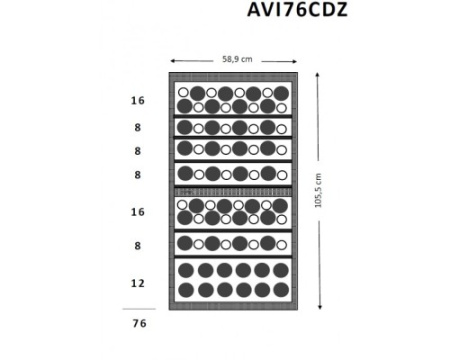 Двухзонный винный шкаф Avintage AVI76CDZ