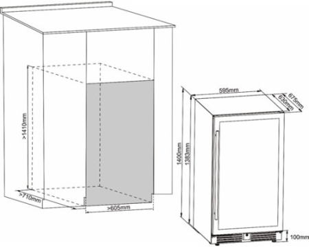 Винный шкаф CELLAR PRIVATE CP127-1TB