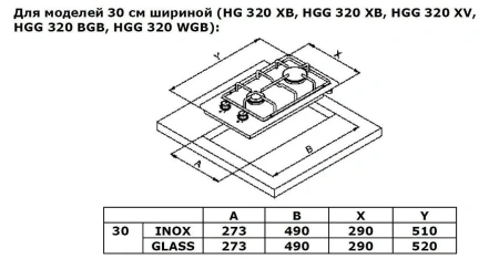Варочная поверхность WEISSGAUFF HGG 320 XB