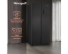 Отдельностоящий холодильник с инвертором Weissgauff WSBS 500 Inverter NoFrost Dark Grey