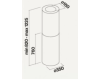 Вытяжка Falmec POLAR EVO ISOLA WHITE 35 CPOI90.E11P2#EUB490F